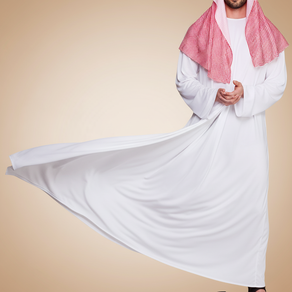 Mens Arab Sheikh Fancy Dress Costume White Robe And Headpiece L One Size | Merthyr Tydfil | Why Not Shop Online