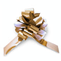 Metallic Gold Pull Bow with 50mm diameter and pull-ribbon mechanism