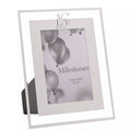Milestones Gift Photo Frame Silver Age 16 holding a 4x6 photo with silver finish