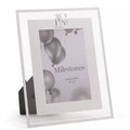 Milestones Gift Photo Frame Silver Age 18 with silver finish holding a 4x6 photo