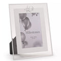 Milestones Gift Photo Frame Silver Age 40 with silver-tone finish holding 4x6 photo