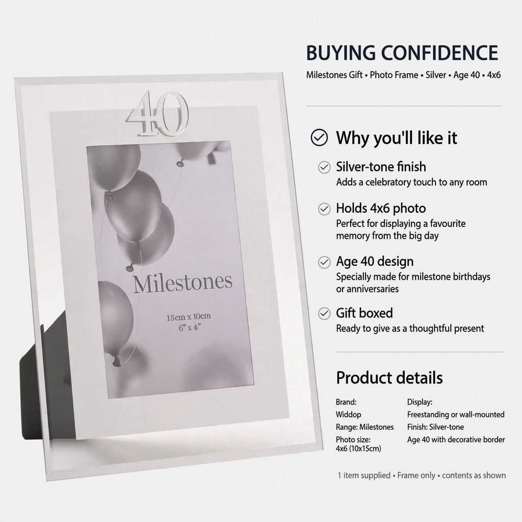 Photo frame freestanding or wall-mounted, supplied in gift box