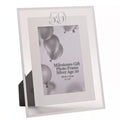 Milestones Gift Photo Frame Silver Age 50 with silver finish and Age 50 lettering