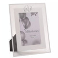 Milestones Gift Photo Frame Silver Age 60 with silver finish holding a 4x6 photo