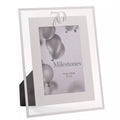 Silver photo frame with 70th birthday inscription holding a 4x6 inch photograph