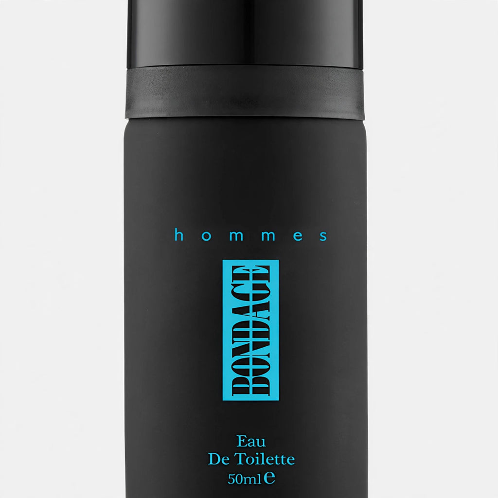 Close-up view of Milton Lloyd Bondage Hommes 50ml Eau de Toilette spray bottle
