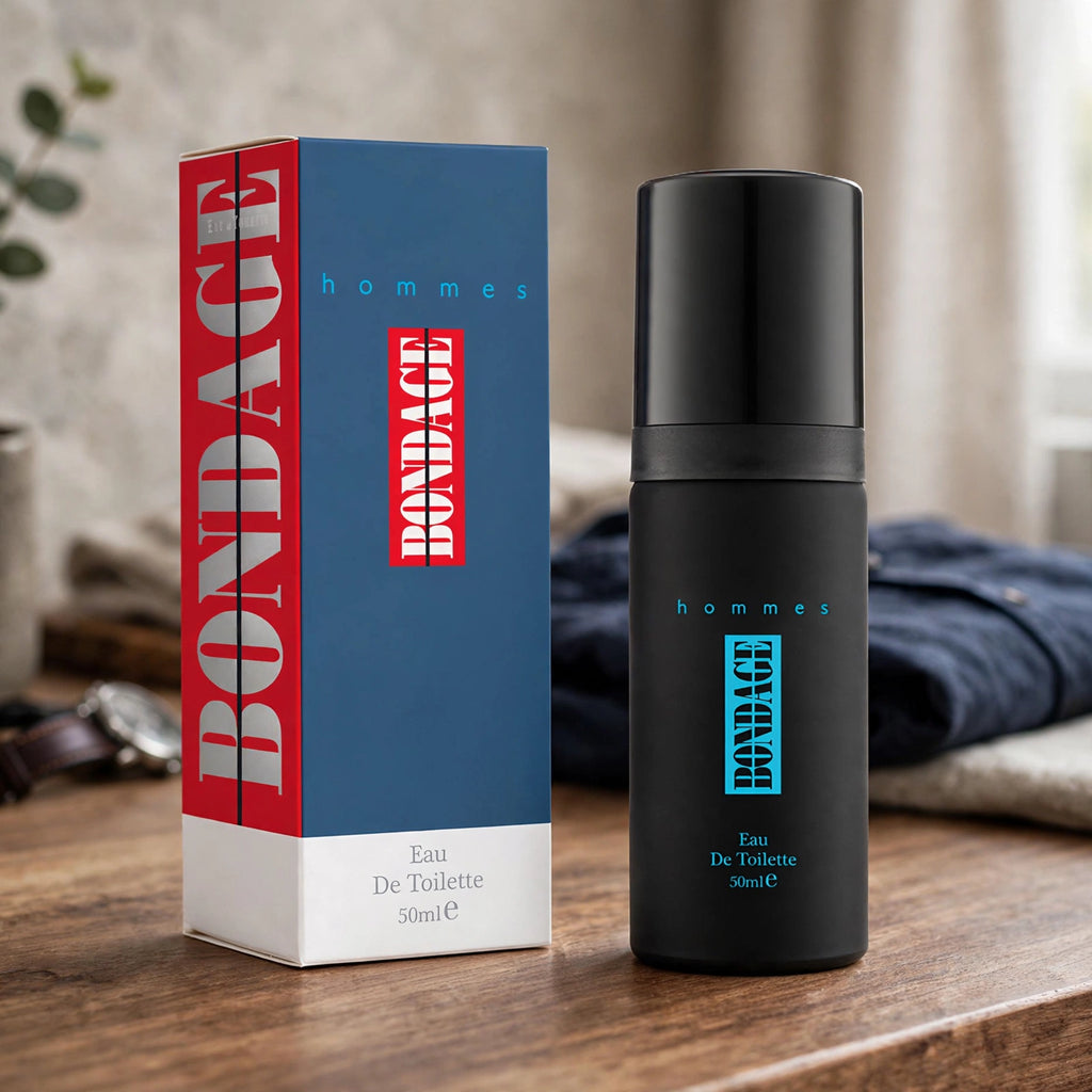 Milton Lloyd Bondage Hommes 50ml Eau de Toilette spray for men displayed for everyday and evening use