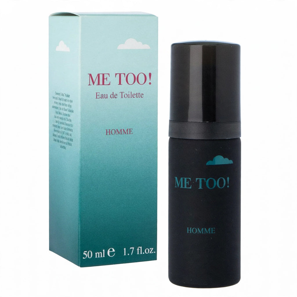 Milton Lloyd Me Too Homme men's aftershave 50ml EDT spray in teal-accented box