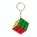 Mini Magic Rubixs Cube Puzzle Keyring showing cube puzzle design attached to keyring