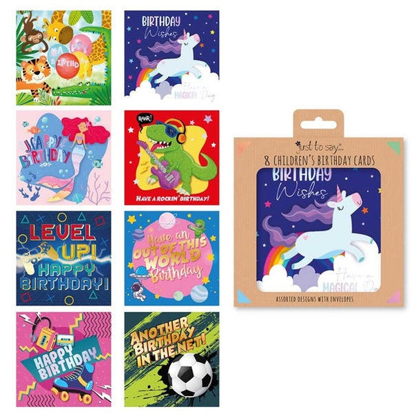 8 Kids Assorted Birthday Cards Box | Merthyr Tydfil | Why Not Shop Online