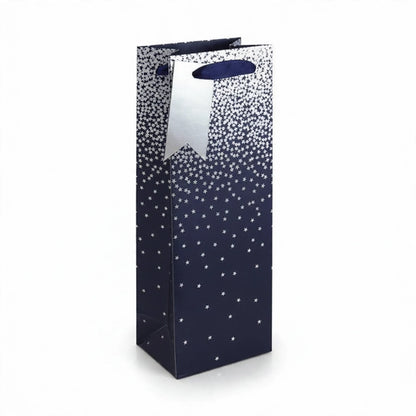 Navy Ombre Bottle Gift Bag with navy to midnight gradient