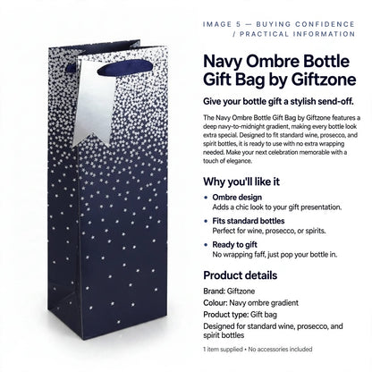 Bottle gift bag ready to use with no extra wrapping needed
