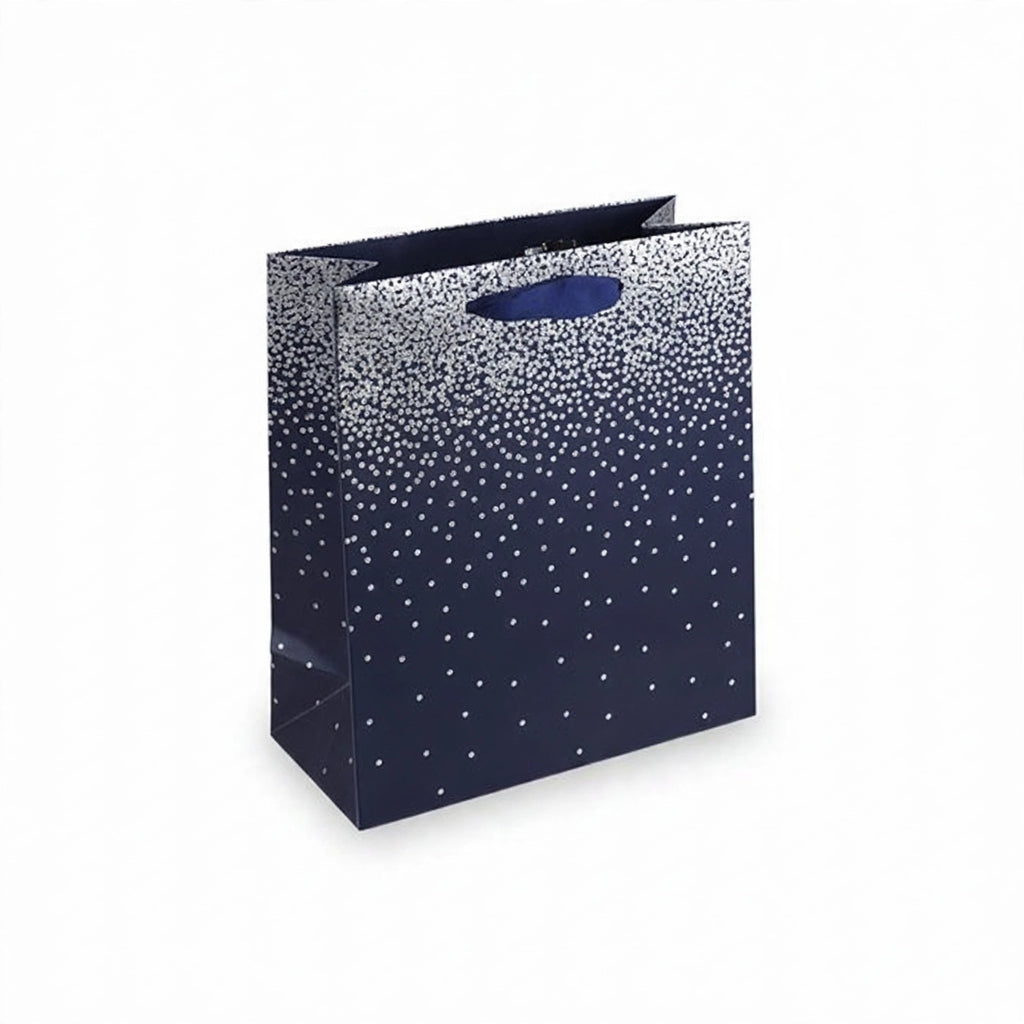 Navy Ombre Medium Gift Bag with fade from deep midnight navy to soft hues