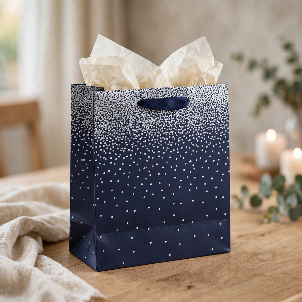 Navy Ombre Medium Gift Bag used for gifting on birthdays and special occasions