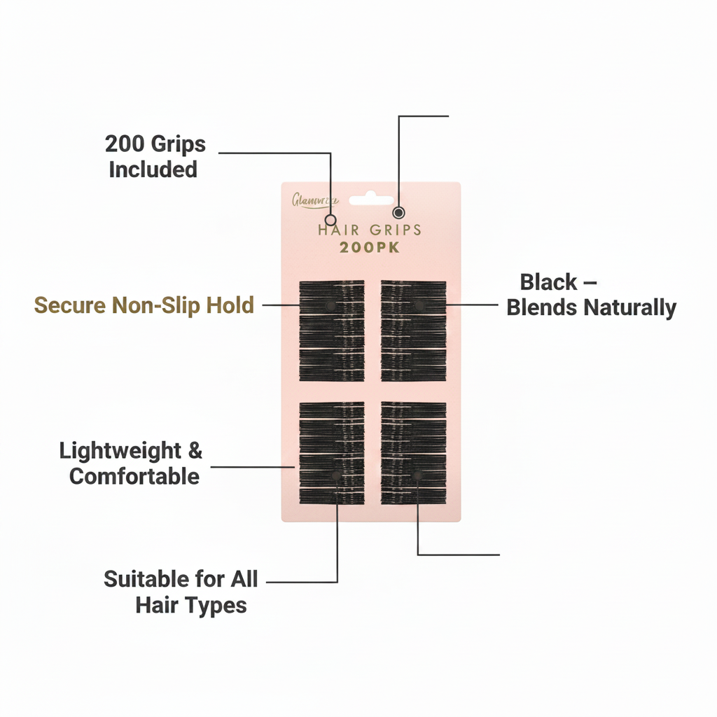 New Black Hair Grips Infographic