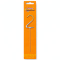 Number 2 Gold and Silver Birthday Sparkler 7 inches tall