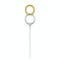 Number 8 birthday sparkler with double-dipped gold and silver finish