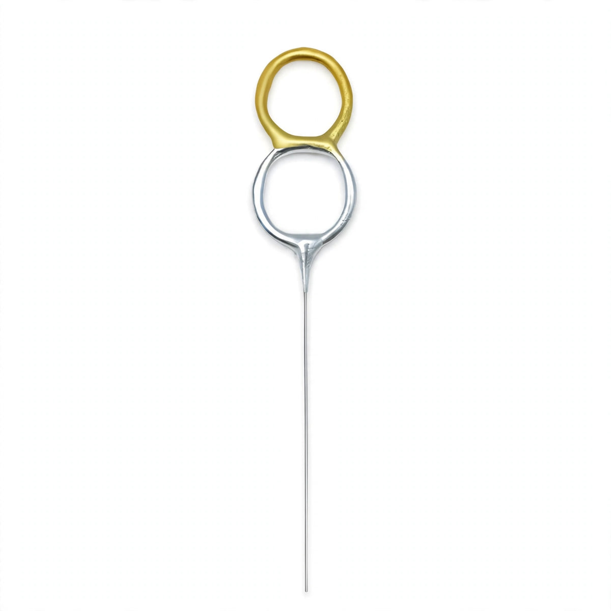 Number 8 birthday sparkler with double-dipped gold and silver finish