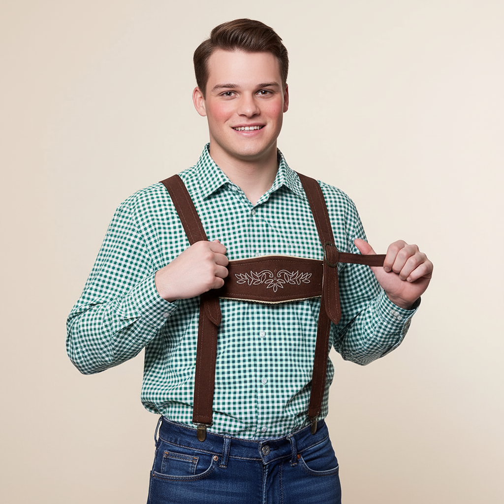 Authentic Looking Oktoberfest Braces Brown | Merthyr Tydfil | Why Not Shop Online