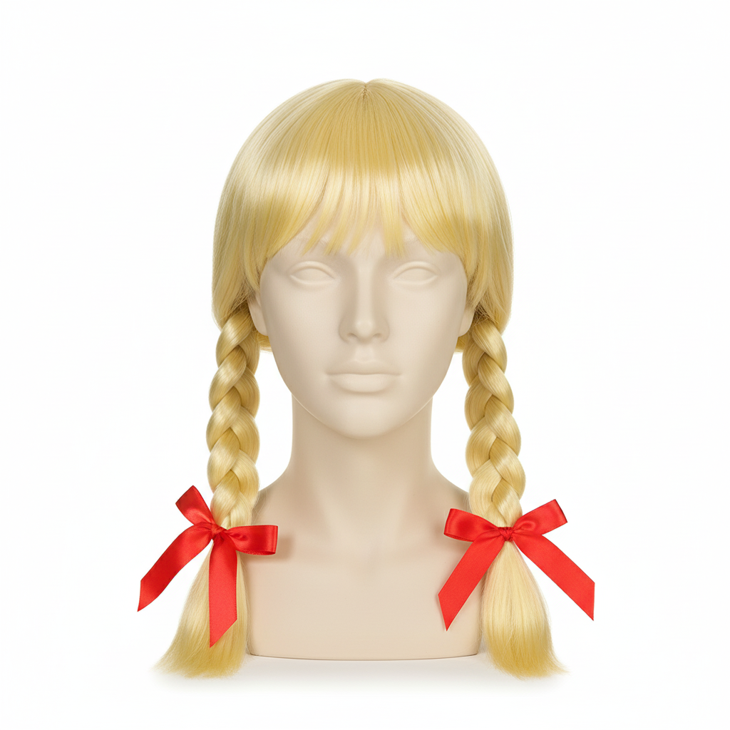 Oktoberfest Funny Beer Girl Plaited Fancy Dress Wig Blonde | Merthyr Tydfil | Why Not Shop Online