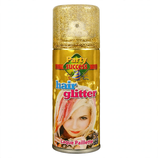 Party Success Gold Glitter Hair Spray in a 125 ml aerosol can