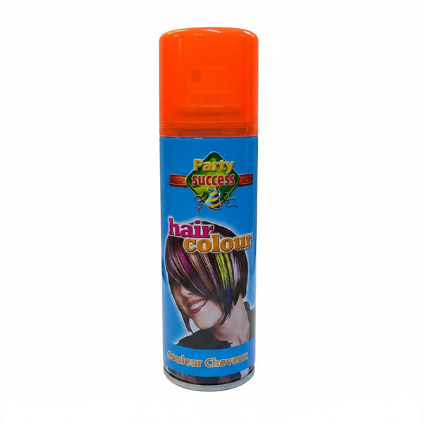 Fluorescent orange temporary hair colour spray in a 125ml can.