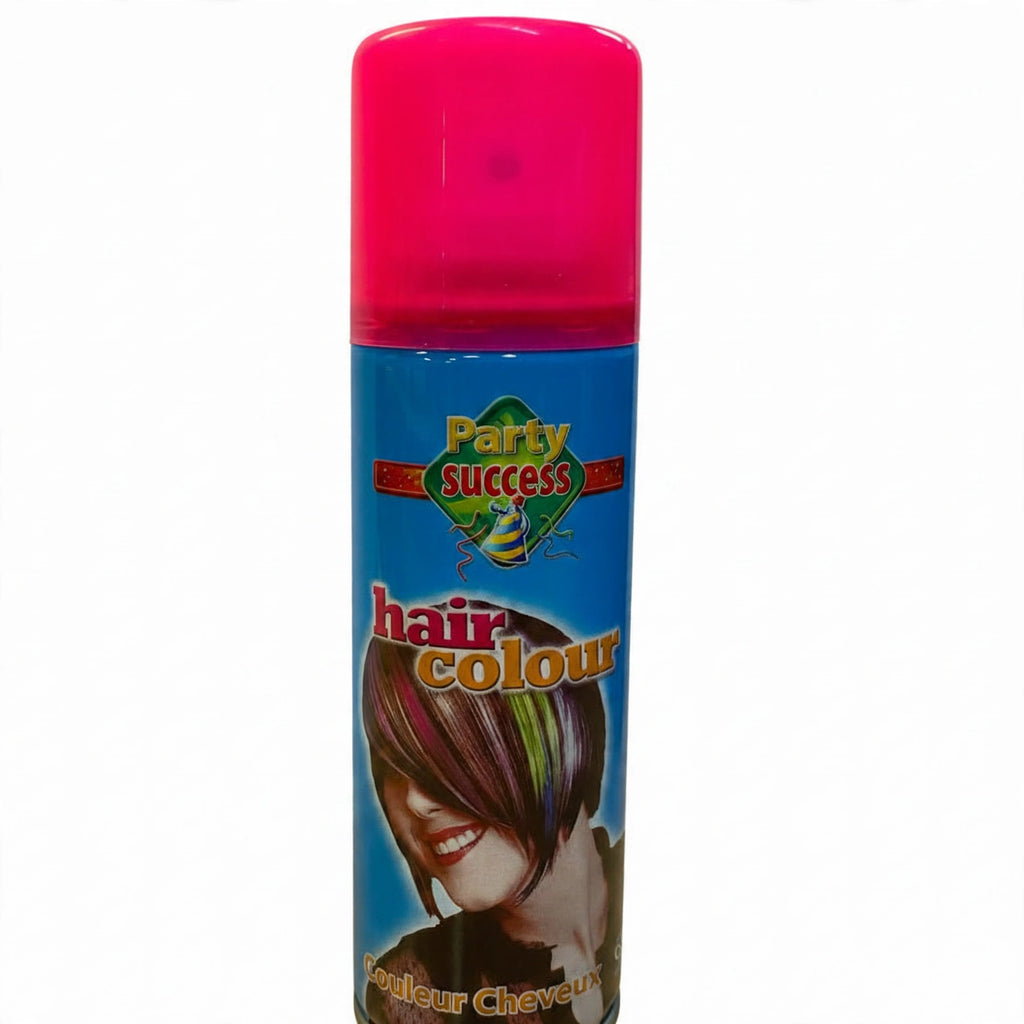 Detail view of the 125ml fluorescent pink temporary hair colour spray can