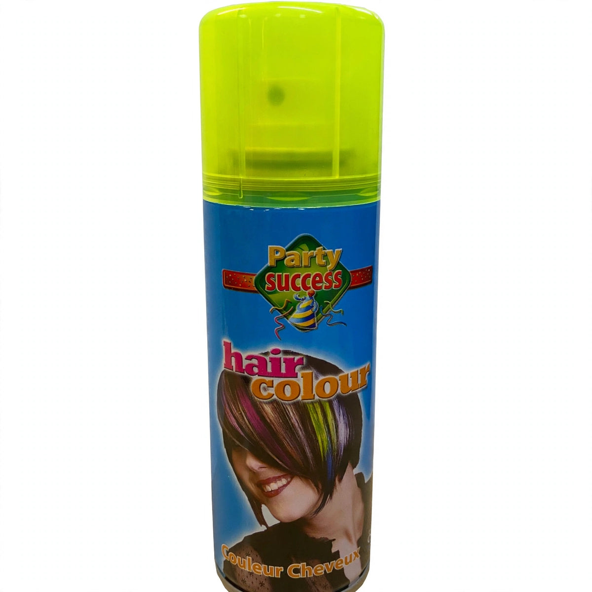 Alternative view of Party Success fluorescent yellow temporary hair colour spray can