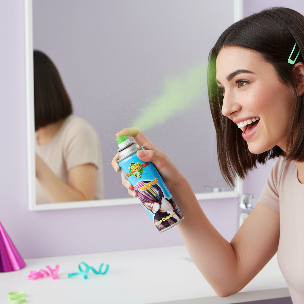 Party Success Temporary Hair Colour Spray Wash Out Fluorescent Green | Merthyr Tydfil | Why Not Shop Online