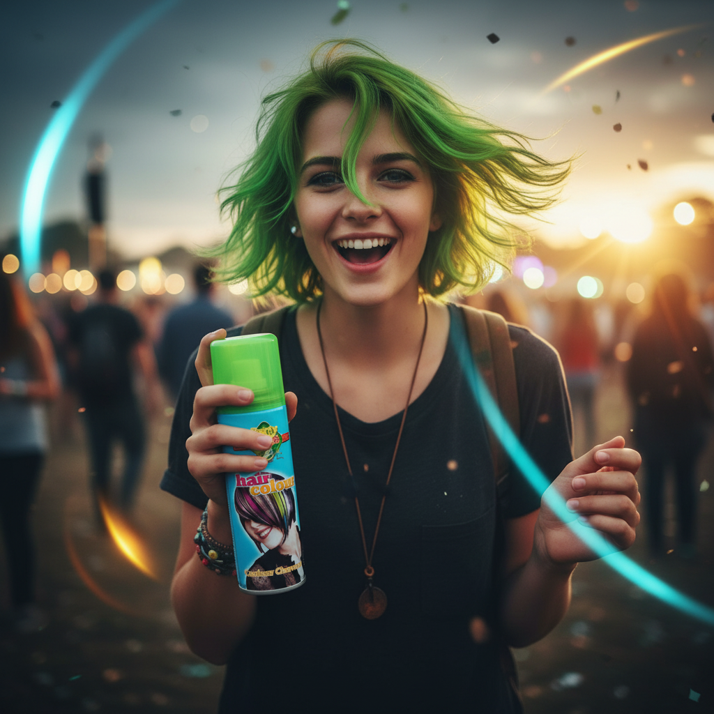 Party Success Temporary Hair Colour Spray Wash Out Fluorescent Green | Merthyr Tydfil | Why Not Shop Online