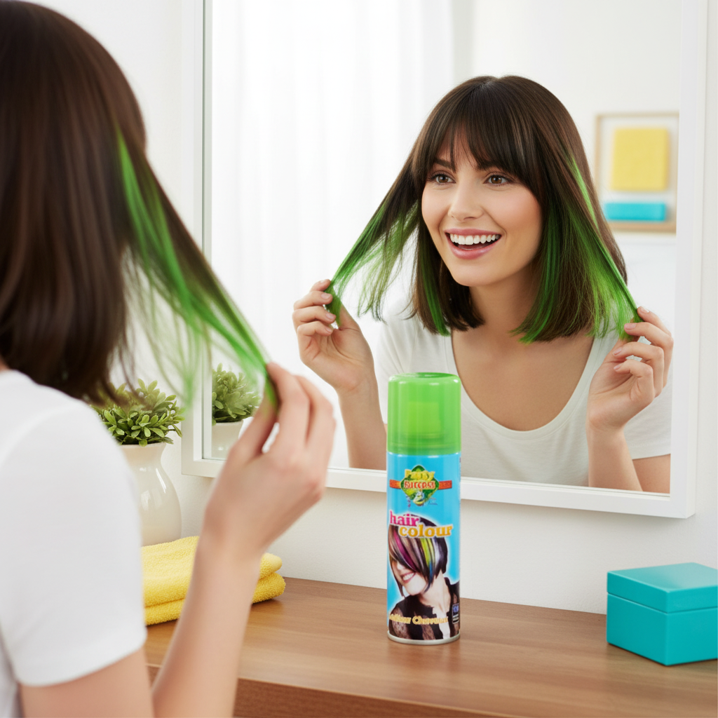 Party Success Temporary Hair Colour Spray Wash Out Fluorescent Green | Merthyr Tydfil | Why Not Shop Online