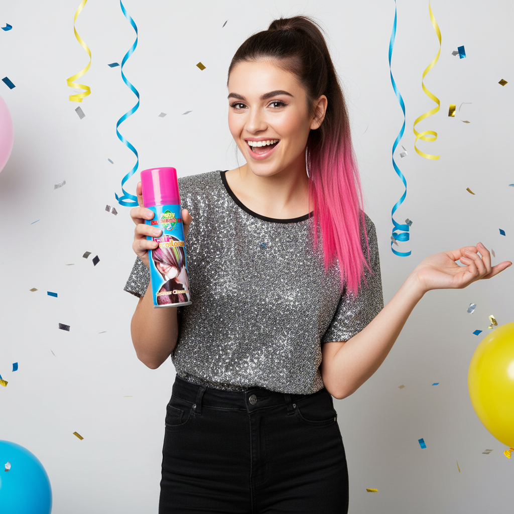 Party Success Temporary Hair Colour Spray Wash Out Fluorescent Pink | Merthyr Tydfil | Why Not Shop Online