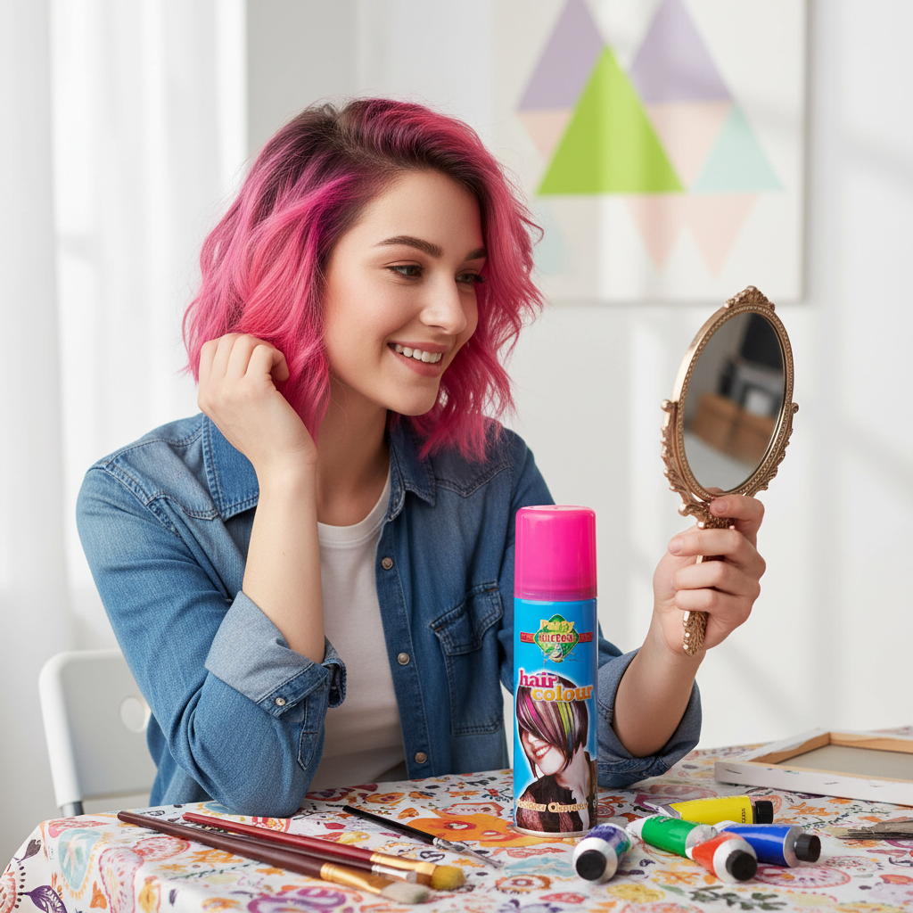Party Success Temporary Hair Colour Spray Wash Out Fluorescent Pink | Merthyr Tydfil | Why Not Shop Online