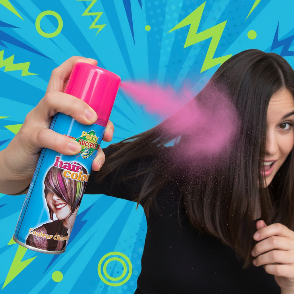 Party Success Temporary Hair Colour Spray Wash Out Fluorescent Pink | Merthyr Tydfil | Why Not Shop Online