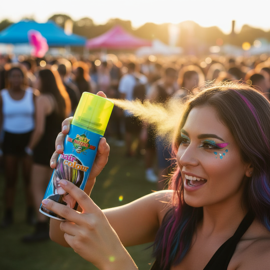 Party Success Temporary Hair Colour Spray Wash Out Fluorescent Yellow | Merthyr Tydfil | Why Not Shop Online