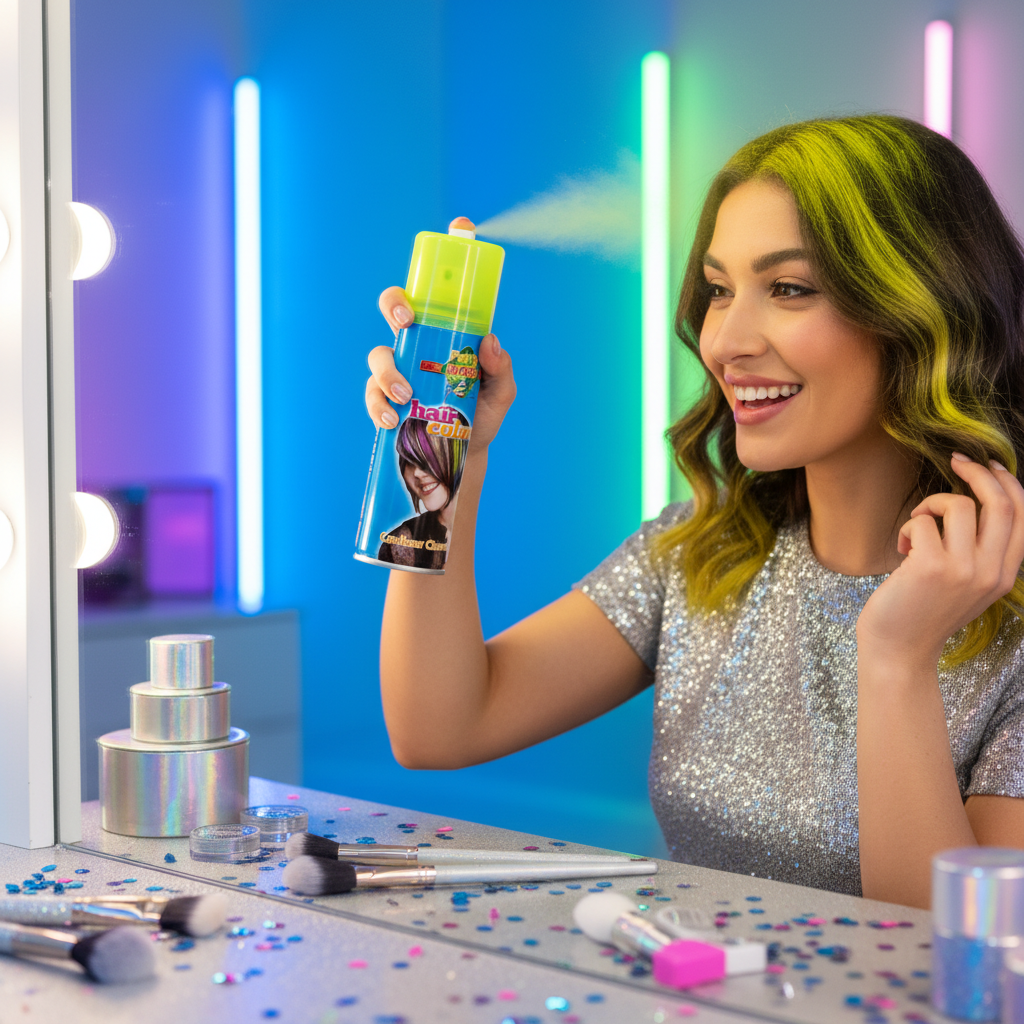 Party Success Temporary Hair Colour Spray Wash Out Fluorescent Yellow | Merthyr Tydfil | Why Not Shop Online