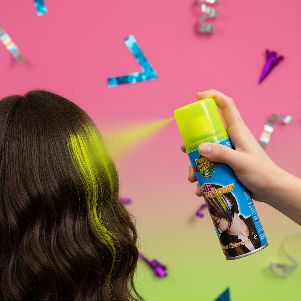 Party Success Temporary Hair Colour Spray Wash Out Fluorescent Yellow | Merthyr Tydfil | Why Not Shop Online