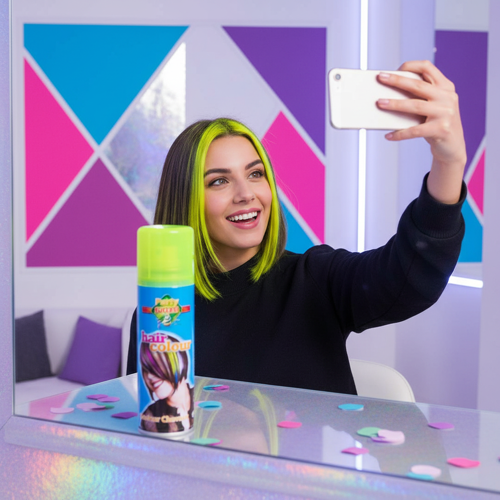 Party Success Temporary Hair Colour Spray Wash Out Fluorescent Yellow | Merthyr Tydfil | Why Not Shop Online
