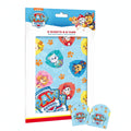 Paw Patrol wrapping paper set with 2 folded sheets and 2 matching gift tags