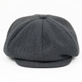 Peaky Blinders Style Flat Cap - Grey Herringbone