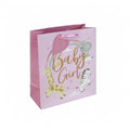 Pink Baby Girl Medium Gift Bag with classic pink finish