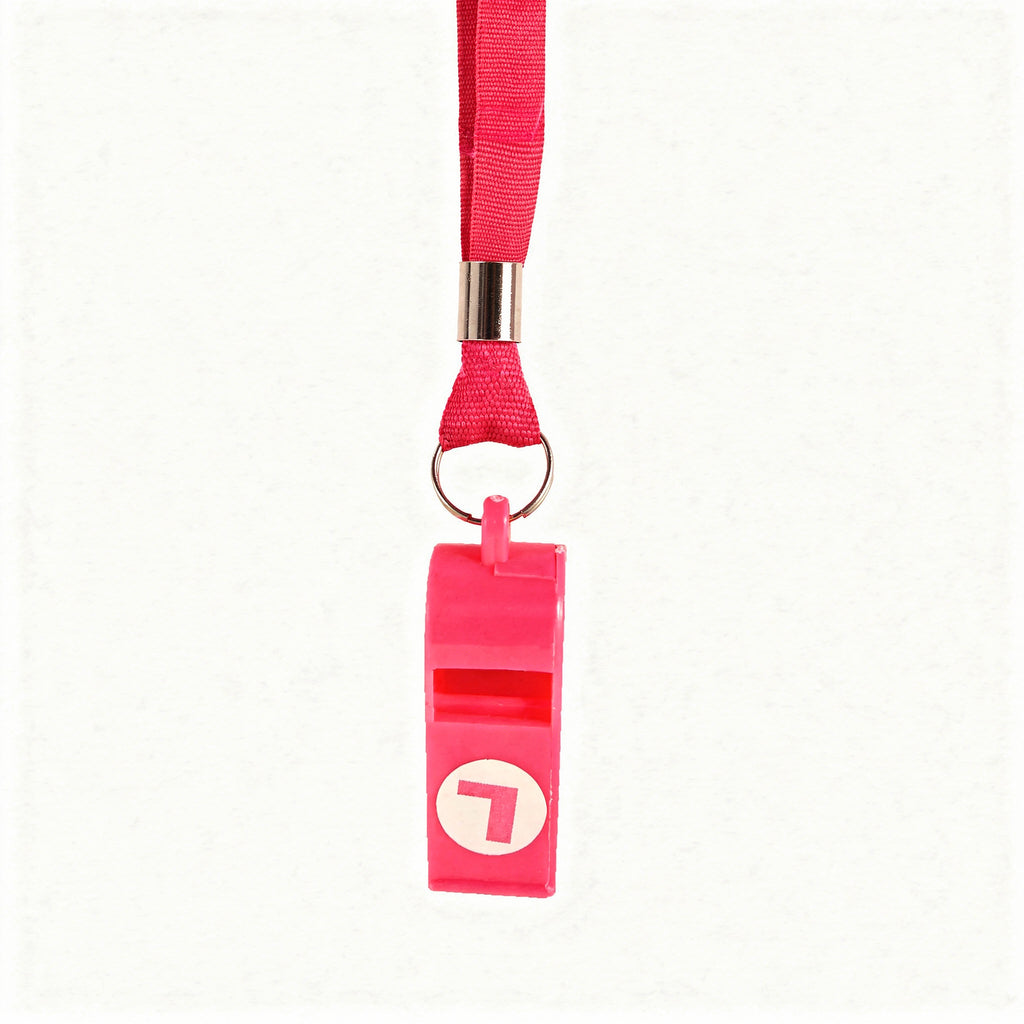 Pink Hen Party Whistles On A Cord With L-Plate 80 cm