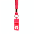 Pink hen party whistle on an 80cm cord with attached L-plate