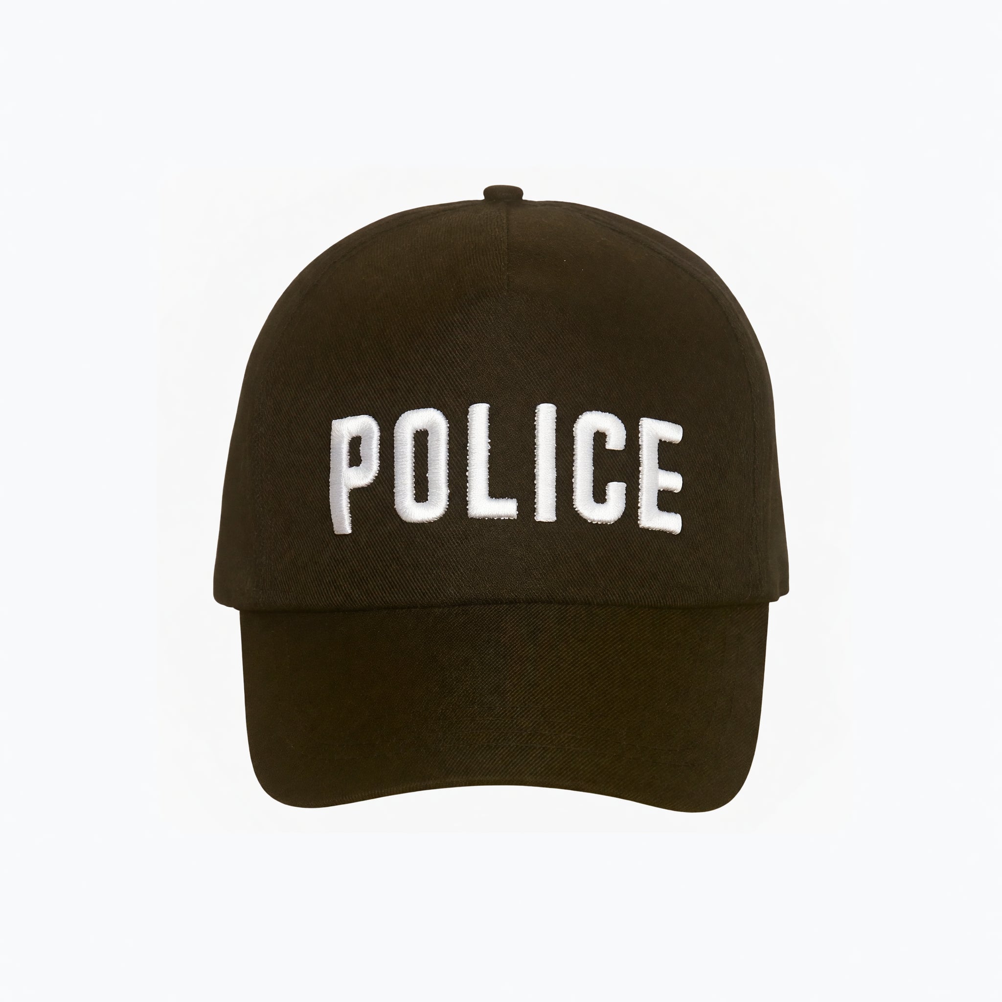 Police Cap Black And White