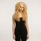 Womens Long Blonde Curly Wig
