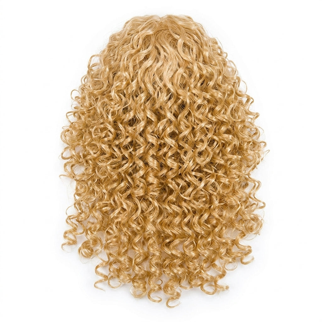 Womens Long Blonde Curly Wig