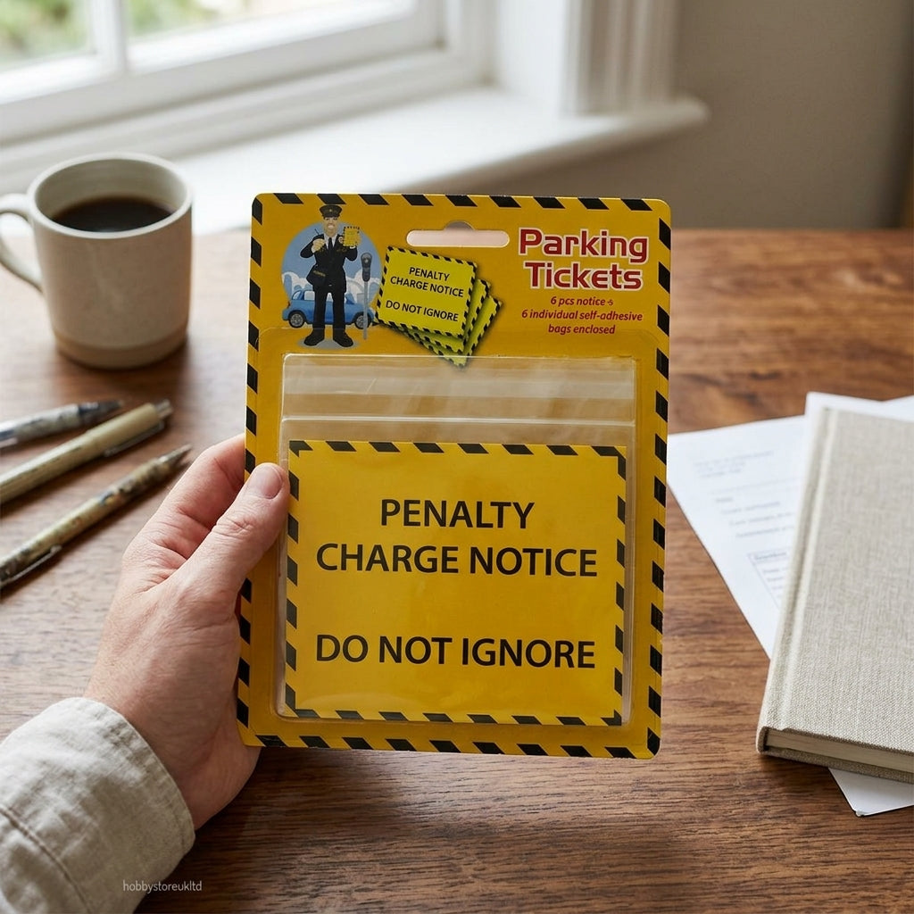 6 Realistic Looking Joke Parking Tickets With Plastic Covers