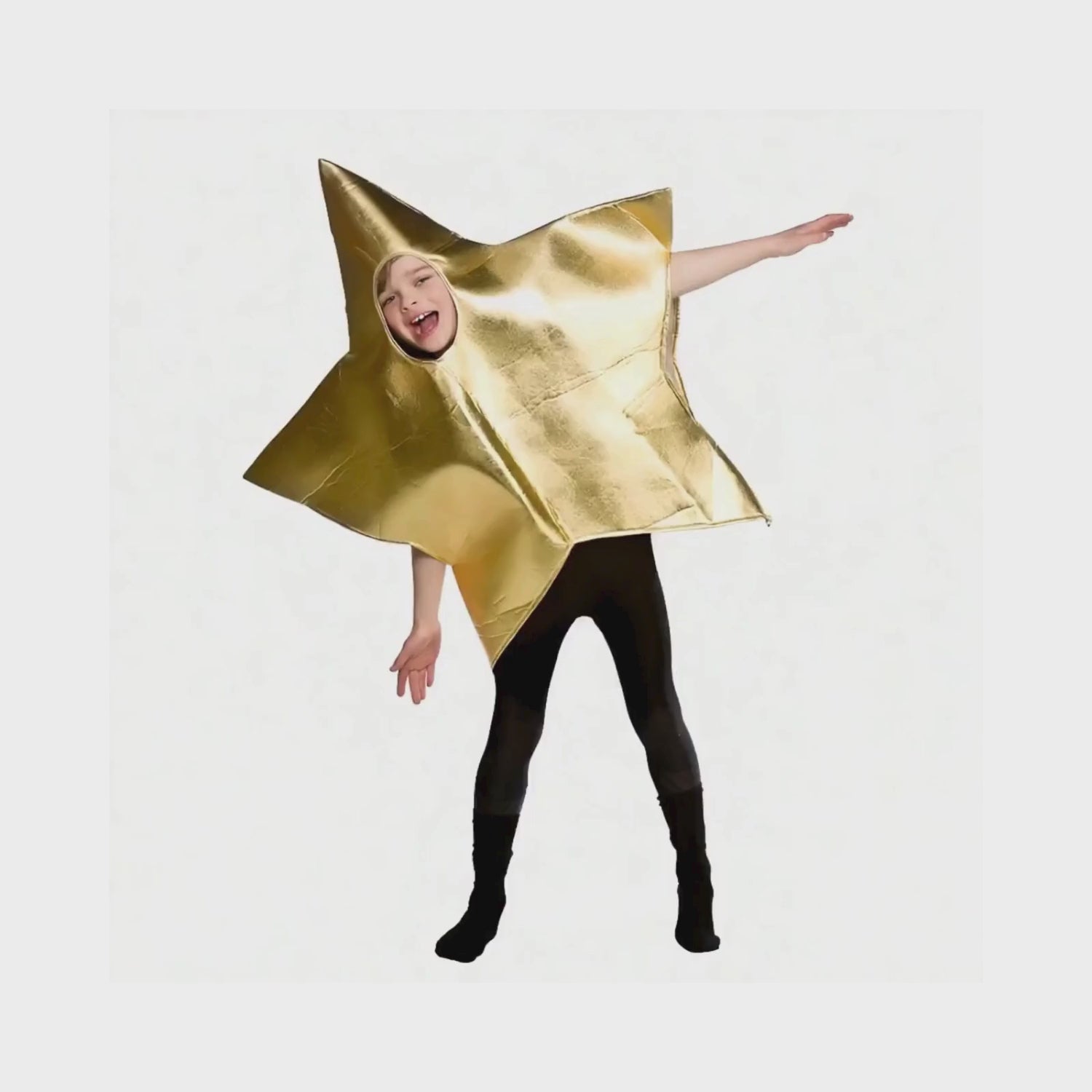 Childrens Gold Star Costume Age 6-10 Years