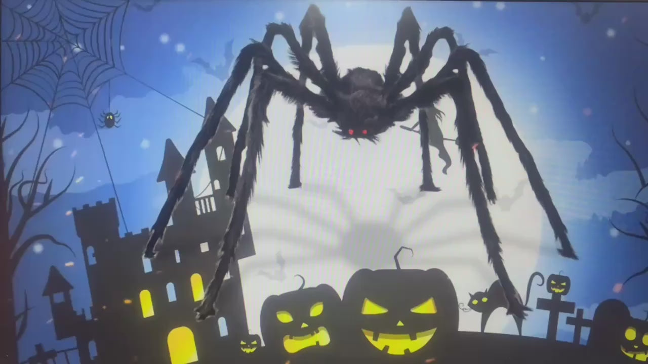 Halloween Decor Hairy Spider Realistic Giant Scary Spider Props Decoration 125Cm/49In