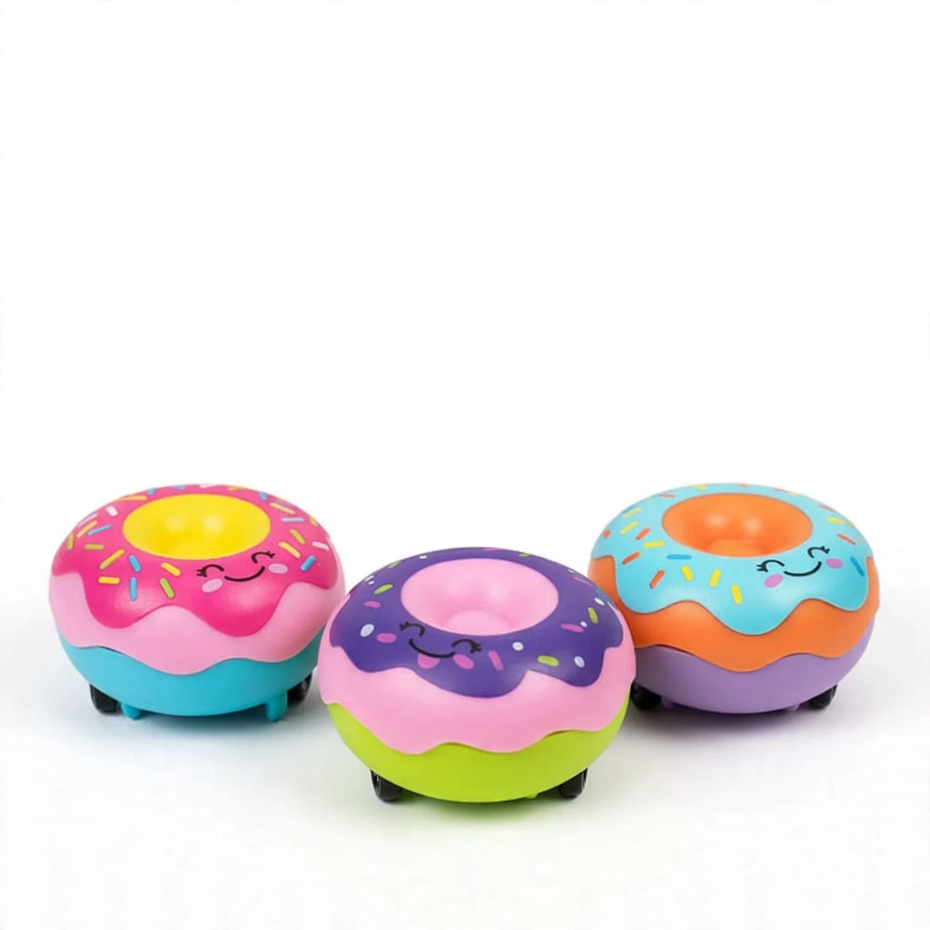 Pull Back And Go Racing Car shaped like a doughnut with assorted design